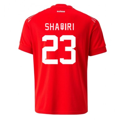 Echipament fotbal Elveţia Xherdan Shaqiri #23 Tricou Acasa Mondial 2022 maneca scurta